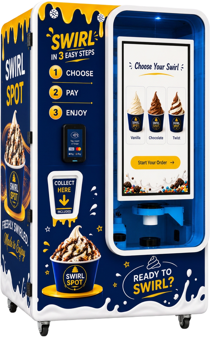 Swirl Spot automated soft-serve ice cream vending machine